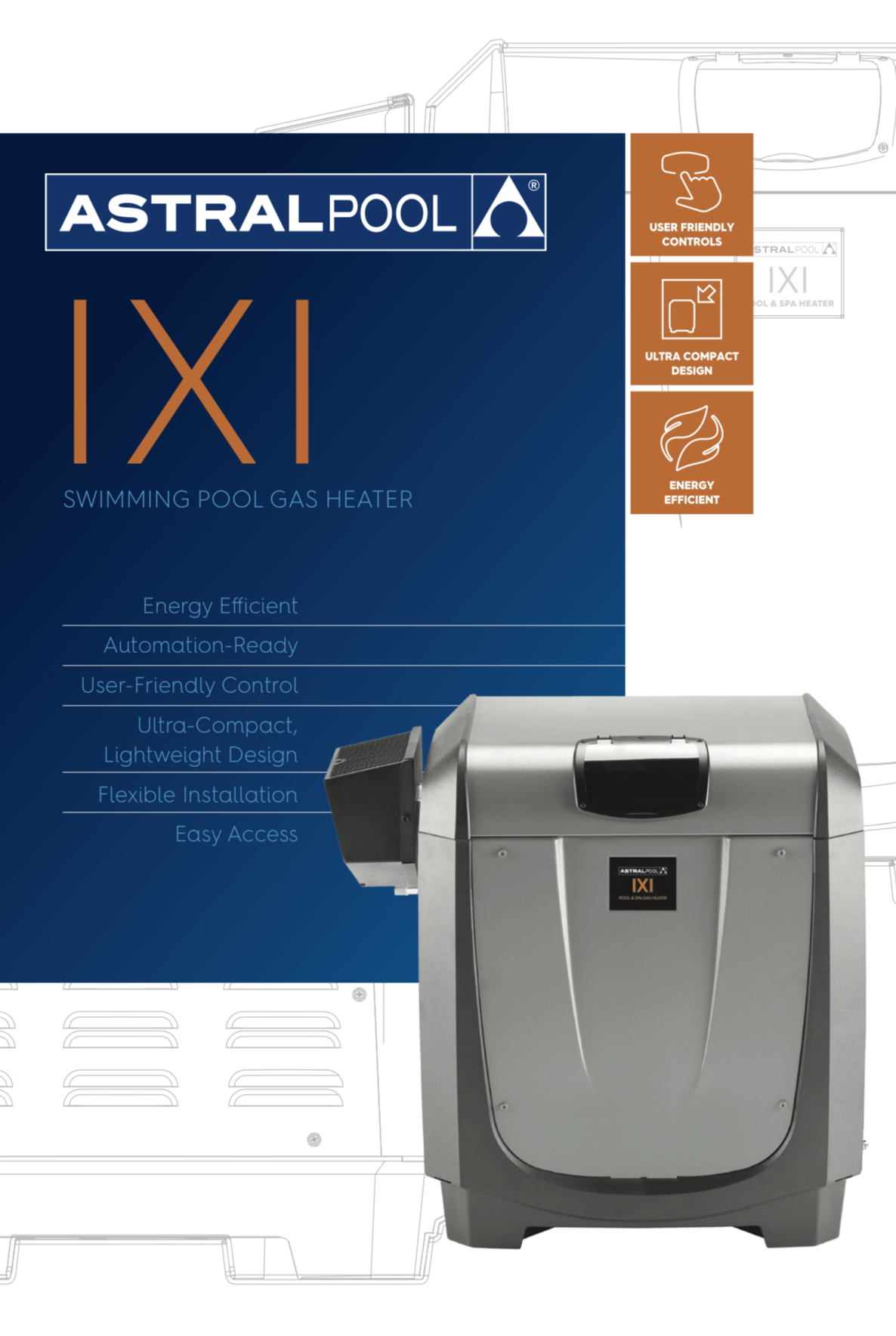 AstralPool IXI Gas Pool Heater