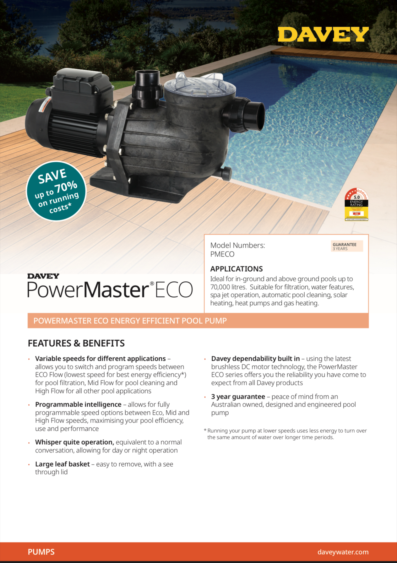 Davey PowerMaster Pool Pump Series