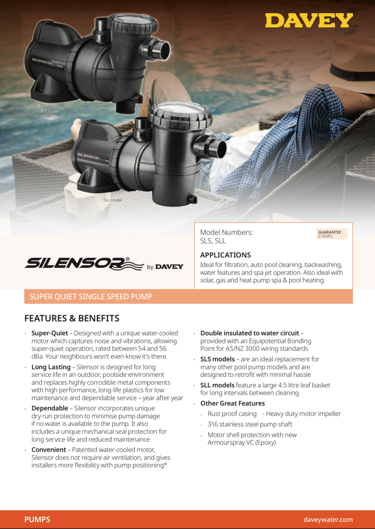 Davey Silensor Pool Pump Series