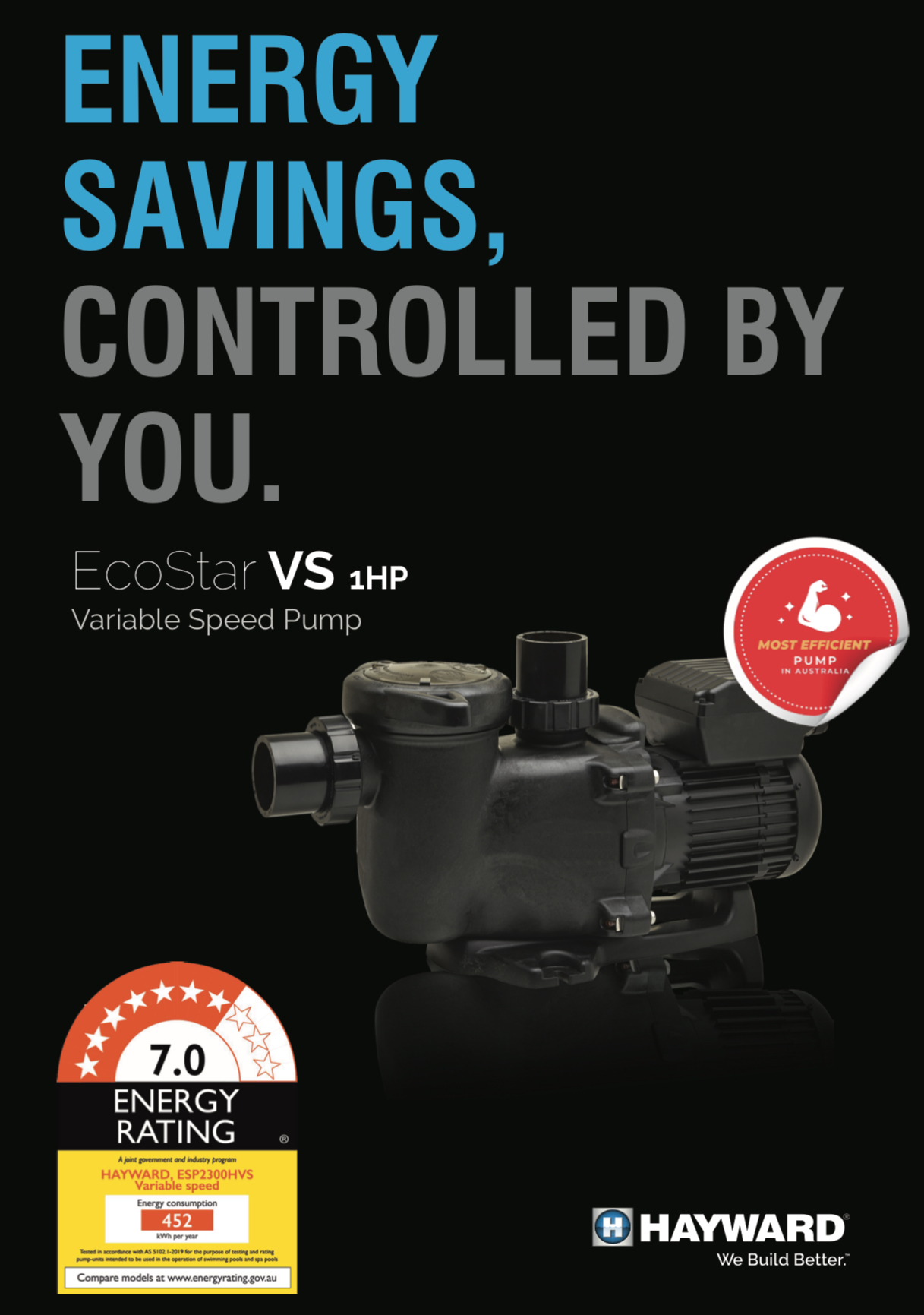 Hayward EcoStar VS 1HP Pool Pump
