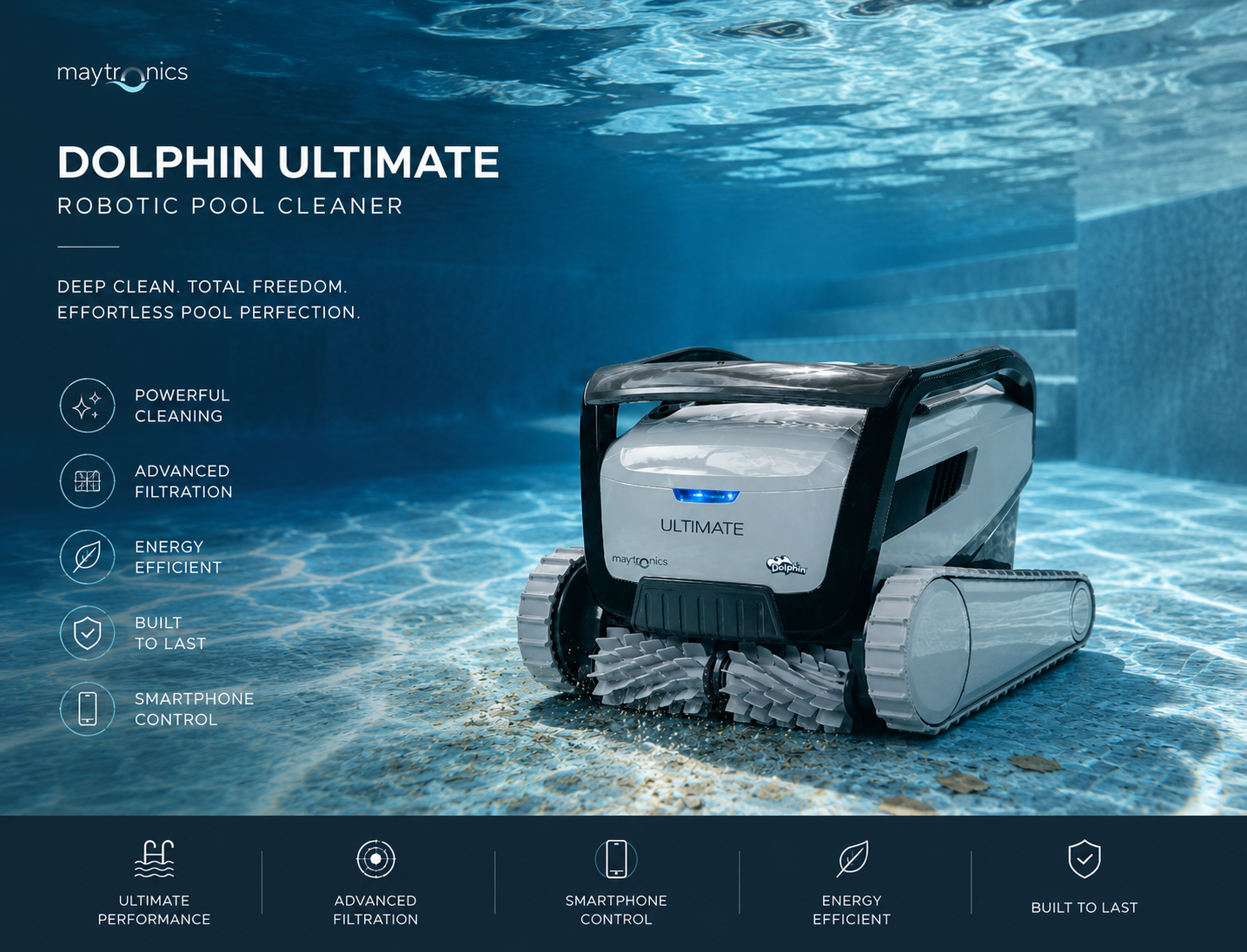 Maytronics Dolphin ULTIMATE Robotic Pool Cleaner