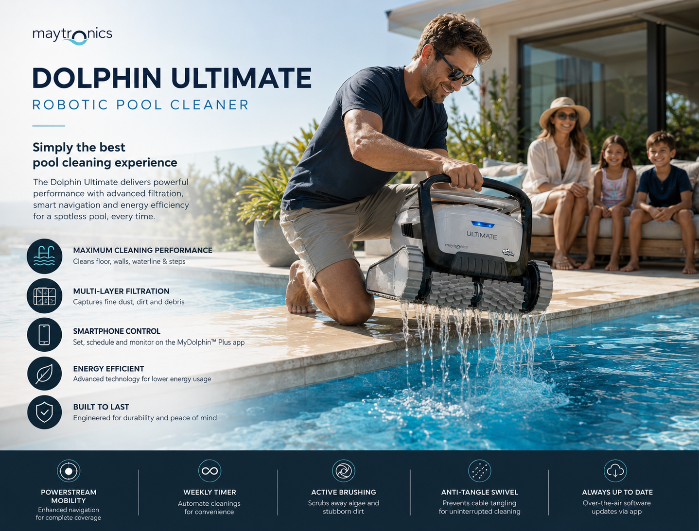 Maytronics Dolphin ULTIMATE Robotic Pool Cleaner