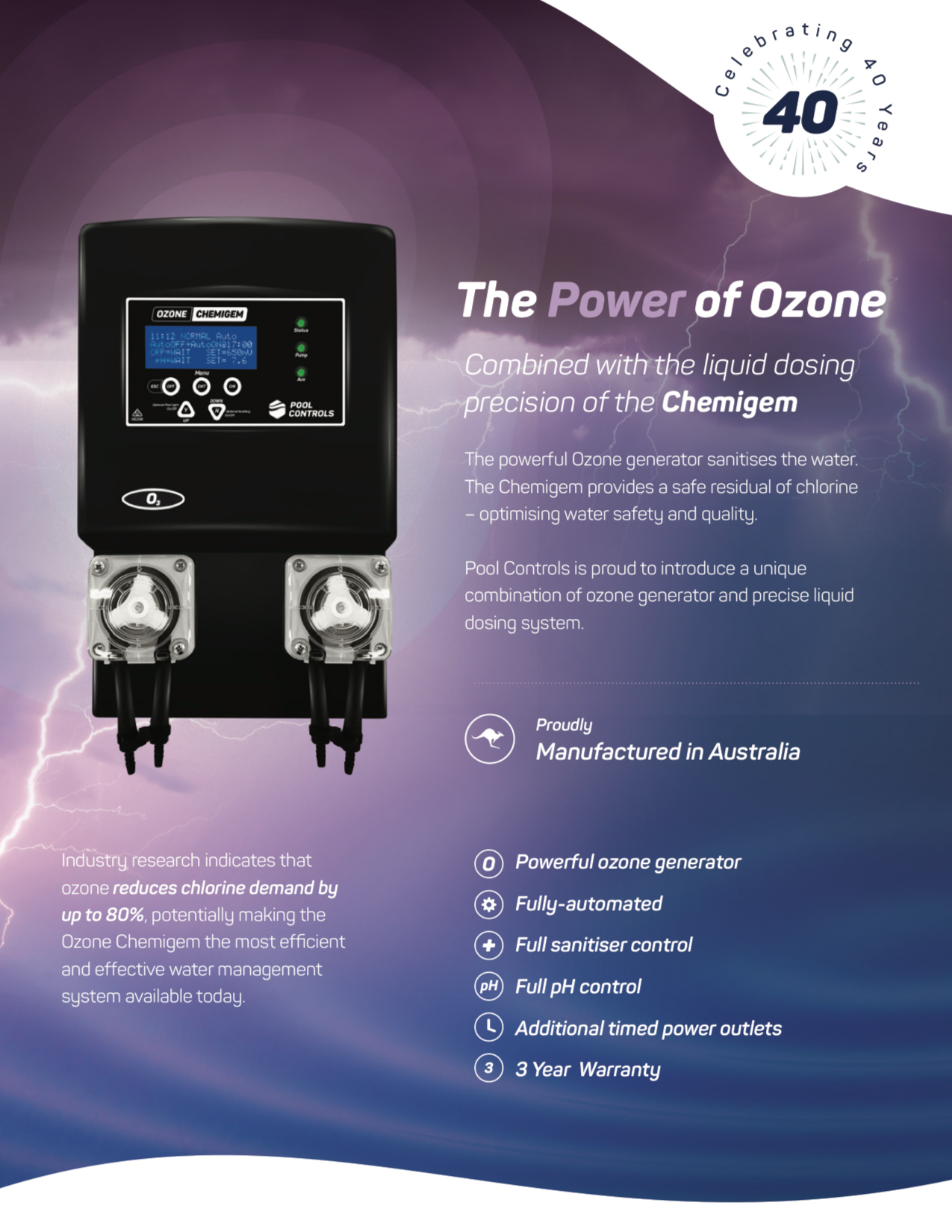 Ozone Chemigem Bundle - Advanced Ozone One + Chemigem Water Management System