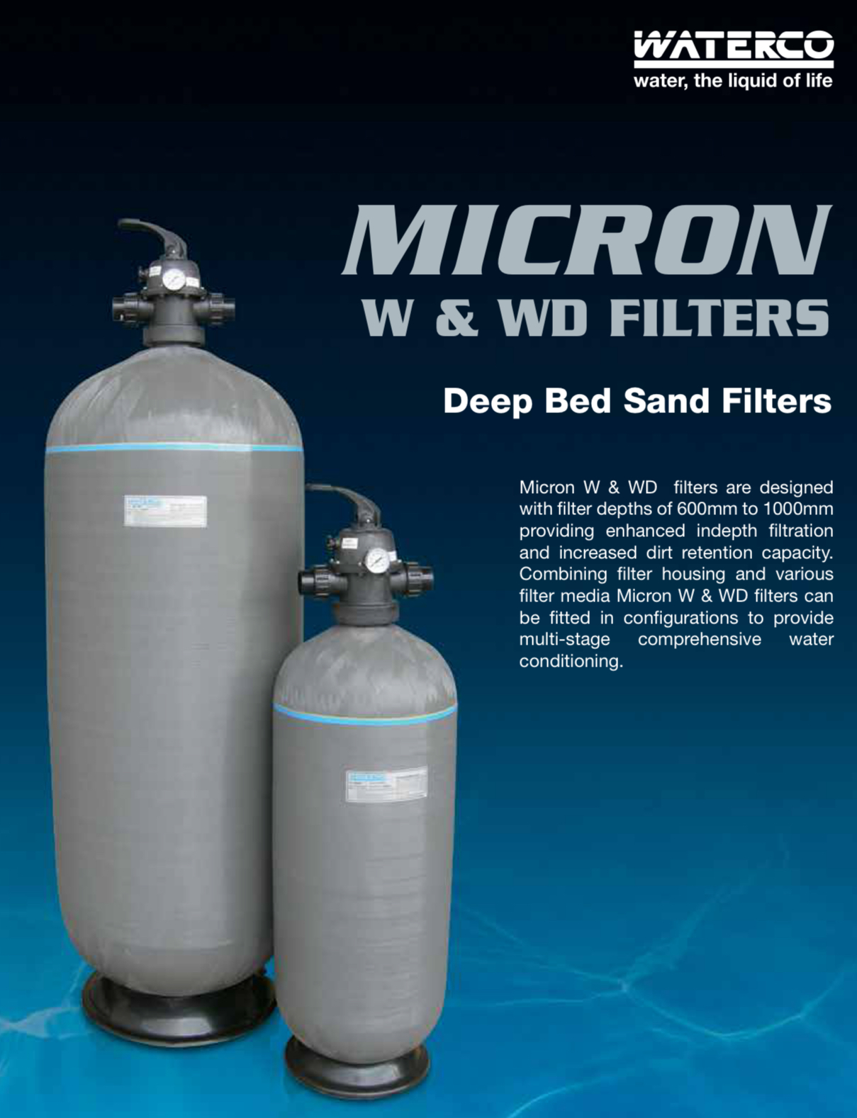 Waterco Micron W & WD Media Filter Range
