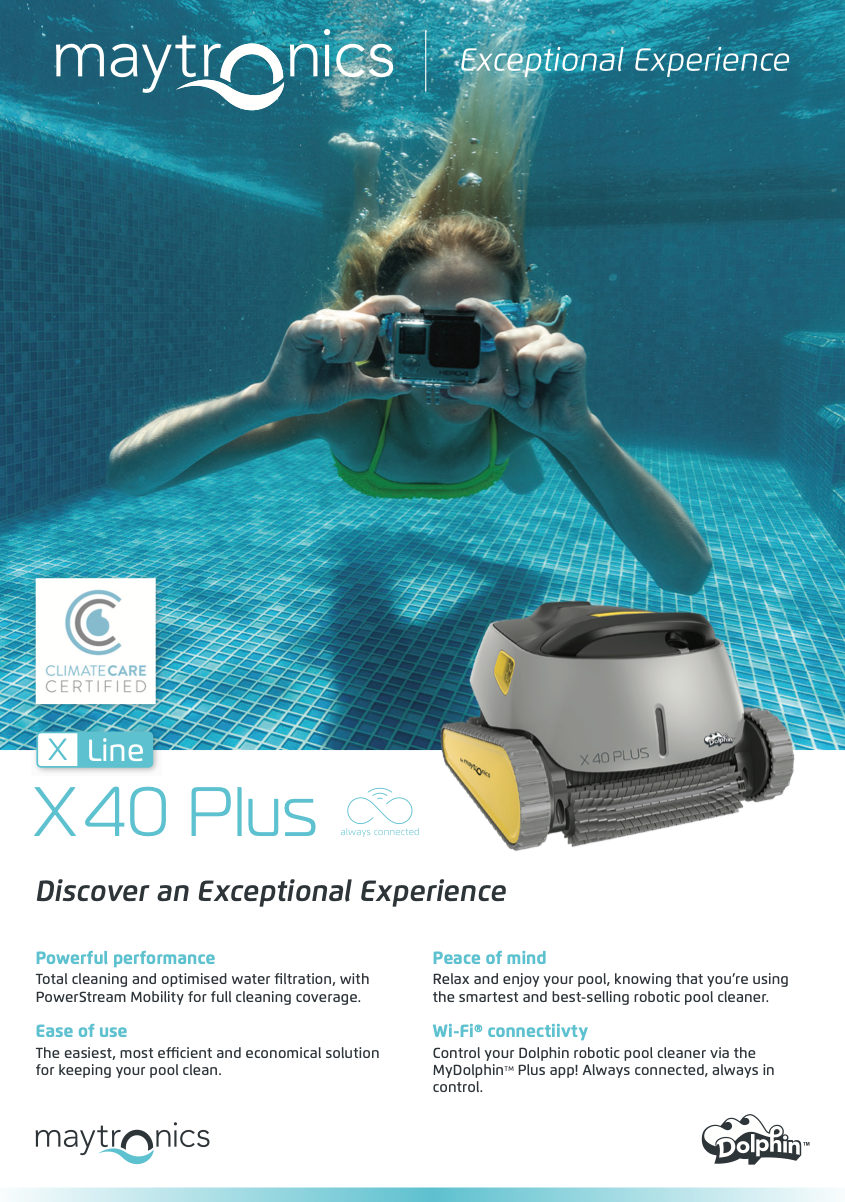 Maytronics Dolphin X40 Plus Robotic Pool Cleaner